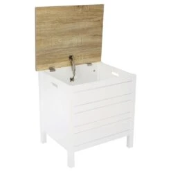 Lloyd Pascal Amalfi White Laundry Hamper -Furniture Store 1000087275 alt02