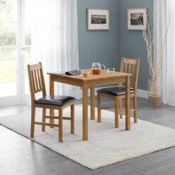 Julian Bowen Coxmoor Oak Square Dining Table -Furniture Store 1000097629 alt02