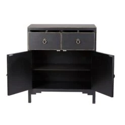 Dunelm Hanna 2 Drawer & 1 Door Chest, Black -Furniture Store 1000106945 alt02