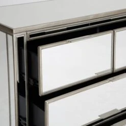 Dunelm Fitzgerald 5 Drawer Chest, Mirrored -Furniture Store 1000133581 alt04