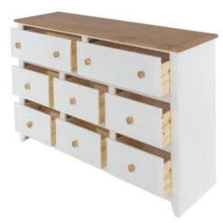 Core Capri 8 Drawer Chest, White &Pine -Furniture Store 1000135183 alt02