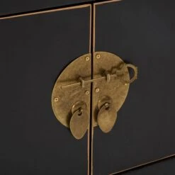 Dunelm Hanna Black Wide TV Stand -Furniture Store 1000146593 alt05