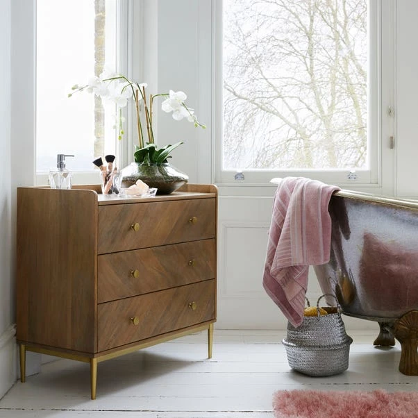 Dunelm Rumi 3 Drawer Chest, Mango Wood 4 Dunelm Rumi 3 Drawer Chest, Mango Wood - Image 2