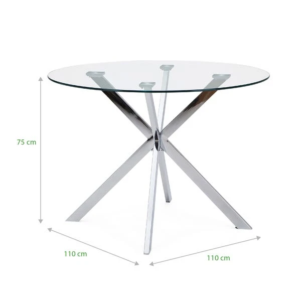 Dunelm Lumia Glass Round Table 8 Dunelm Lumia Glass Round Table - Image 6