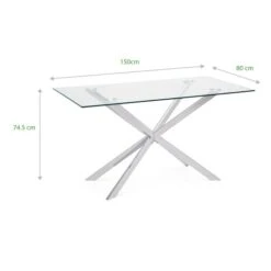 Dunelm Lumia Glass Dining Table -Furniture Store 1000157902 alt08