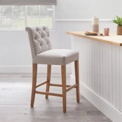 Dunelm Newbury Bar Stool Natural Linen 10 Dunelm Newbury Bar Stool Natural Linen -Furniture Store 1000157975 alt01