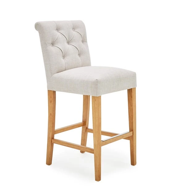 Dunelm Newbury Bar Stool Natural Linen 6 Dunelm Newbury Bar Stool Natural Linen - Image 4