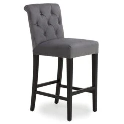 Dunelm Newbury Bar Stool Grey Velvet -Furniture Store 1000157976 alt02