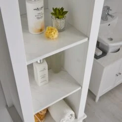 Lloyd Pascal Marble Effect Tall Cabinet 12 Lloyd Pascal Marble Effect Tall Cabinet -Furniture Store 1000160242 alt04