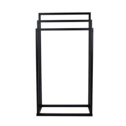 Lloyd Pascal Black 3 Rail Free Standing Towel Holder -Furniture Store 1000161863 alt03