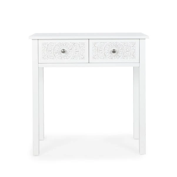 Dunelm Samira 2 Drawer Dressing Table, White 4 Dunelm Samira 2 Drawer Dressing Table, White - Image 2