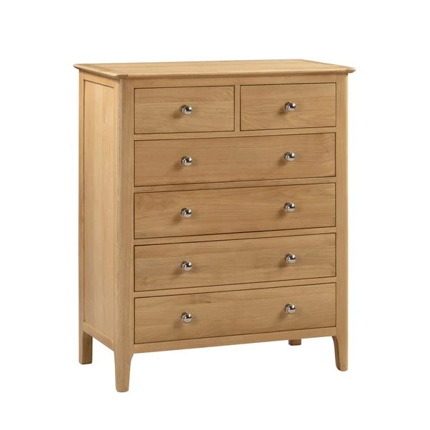 Julian Bowen Cotswold 6 Drawer Chest, Oak 5 Julian Bowen Cotswold 6 Drawer Chest, Oak - Image 3