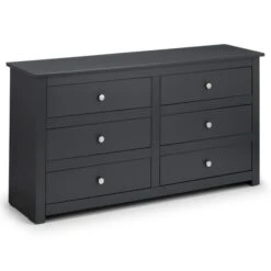 Julian Bowen Radley 6 Drawer Chest, Dark Grey & Pine -Furniture Store 1000169858 alt02