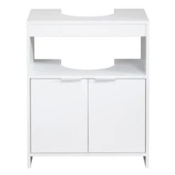 Lloyd Pascal Jaxon White Under Sink Unit With Open Shelf 12 Lloyd Pascal Jaxon White Under Sink Unit With Open Shelf -Furniture Store 1000182103 alt04