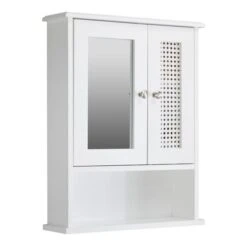 Lloyd Pascal Palermo Cane White Wall Mirror Cabinet -Furniture Store 1000185508 alt05