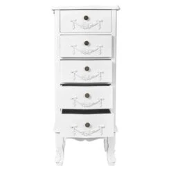 Dunelm Toulouse Tall 5 Drawer Chest, Ivory 10 Dunelm Toulouse Tall 5 Drawer Chest, Ivory -Furniture Store 30139829 alt03