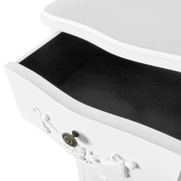 Dunelm Toulouse Tall 5 Drawer Chest, Ivory 6 Dunelm Toulouse Tall 5 Drawer Chest, Ivory - Image 4