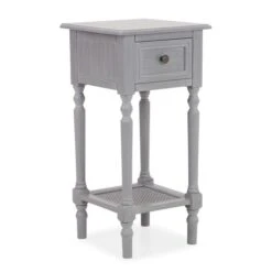 Dunelm Lucy Cane Grey Telephone Table -Furniture Store 30267545 alt04