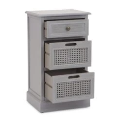 Dunelm Lucy Cane 3 Drawer Bedside Table -Furniture Store 30267546 alt03