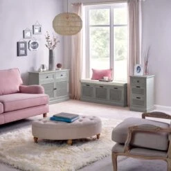 Dunelm Lucy Cane 3 Drawer Bedside Table -Furniture Store 30267546 alt06