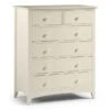 Julian Bowen Cameo 6 Drawer Chest, Stone White & Pine -Furniture Store 30304306