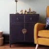 Dunelm Hanna 2 Drawer & 1 Door Chest, Black -Furniture Store 30459924