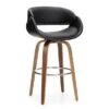 Dunelm Torcello Black Faux Leather Bar Stool -Furniture Store 30563207