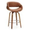 Dunelm Torcello Tan Faux Leather Bar Stool -Furniture Store 30563208
