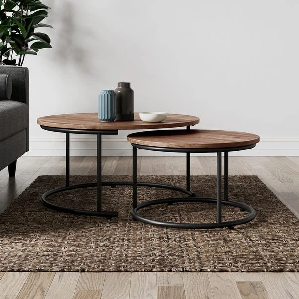 Dunelm Fulton Coffee Nest Of Tables Pine Effect 3 Dunelm Fulton Coffee Nest Of Tables Pine Effect