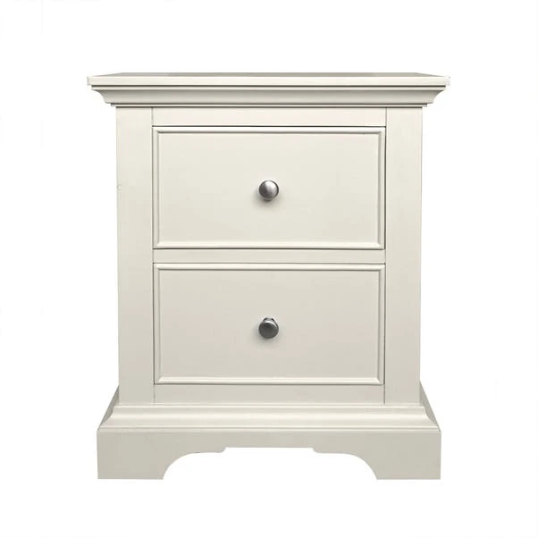 Dunelm Charlotte 2 Drawer Bedside Table, Ivory 3 Dunelm Charlotte 2 Drawer Bedside Table, Ivory