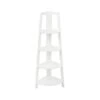Lloyd Pascal White 4 Tier Corner Shelving Unit -Furniture Store 30634092
