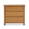 Dunelm Bromley 3 Drawer Chest, Oak -Furniture Store 30645266