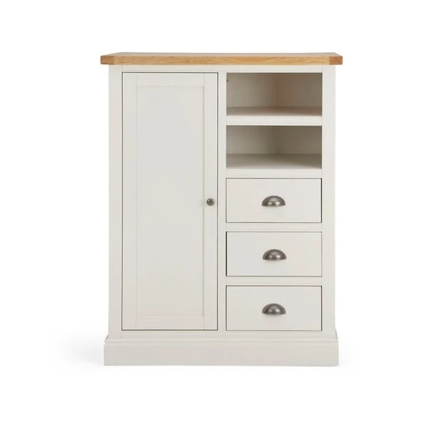 Dunelm Compton Small Wardrobe, Ivory & Oak 4 Dunelm Compton Small Wardrobe, Ivory & Oak - Image 2
