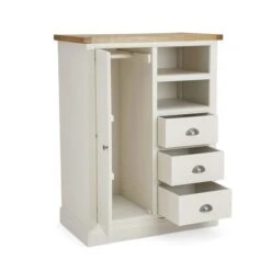 Dunelm Compton Small Wardrobe, Ivory & Oak 12 Dunelm Compton Small Wardrobe, Ivory & Oak -Furniture Store 30645271 alt04