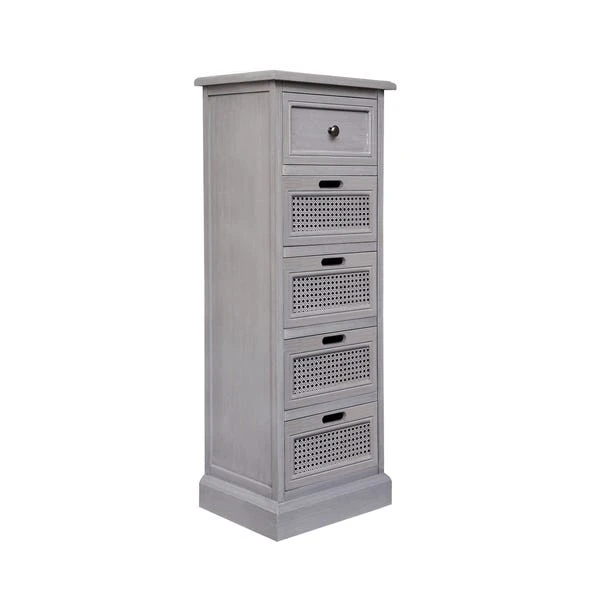 Dunelm Lucy Cane Tall 5 Drawer Chest 6 Dunelm Lucy Cane Tall 5 Drawer Chest - Image 4