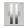 One Call Furniture Ethan 4 Door Wardrobe, Mirrored -Furniture Store 30662346