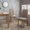 Dunelm Ethan Set Of 2 Dining Chairs Natural Boucle -Furniture Store 30662742