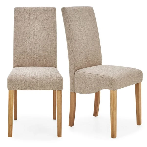 Dunelm Ethan Set Of 2 Dining Chairs Natural Boucle 4 Dunelm Ethan Set Of 2 Dining Chairs Natural Boucle - Image 2