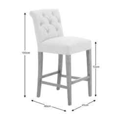 Dunelm Newbury Bar Stool Natural Linen 9 Dunelm Newbury Bar Stool Natural Linen -Furniture Store 30663171 alt09
