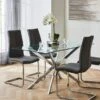 Dunelm Lumia Glass Dining Table