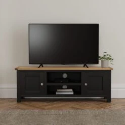 Dunelm Bromley Black Wide TV Stand