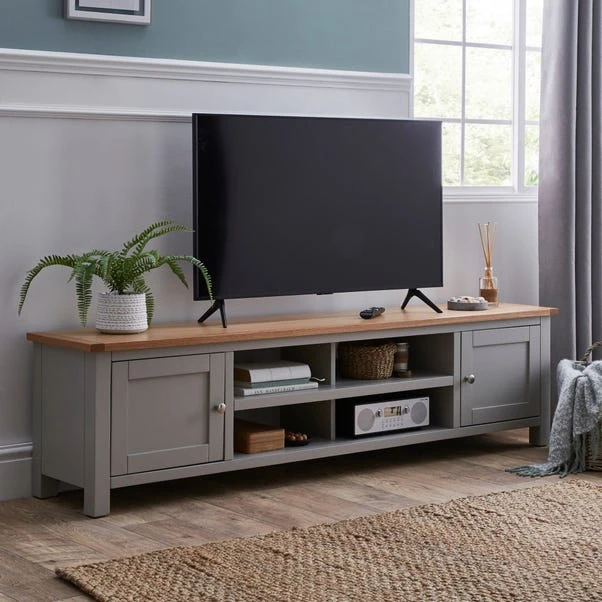Dunelm Bromley Grey Extra Wide TV Stand 3 Dunelm Bromley Grey Extra Wide TV Stand