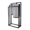 Lloyd Pascal Black 3 Rail Free Standing Towel Holder -Furniture Store 30686262