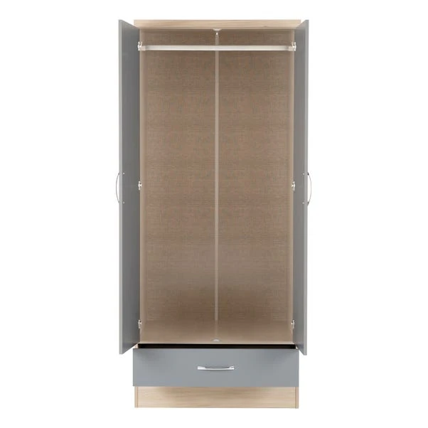 Seconique Nevada Double 1 Drawer Wardrobe 5 Seconique Nevada Double 1 Drawer Wardrobe - Image 3