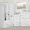 Seconique Nevada Triple 2 Drawer Wardrobe, Mirrored 1 Seconique Nevada Triple 2 Drawer Wardrobe, Mirrored -Furniture Store 30693659