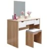 GFW Elizabeth 3 Drawer Dressing Table Set With Mirror -Furniture Store 30705685