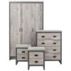 GFW Boston 4 Piece Bedroom Set, Grey -Furniture Store 30705929