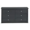 Julian Bowen Radley 6 Drawer Chest, Dark Grey & Pine
