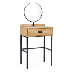 Dunelm Greenwich Small 1 Drawer Dressing Table With Mirror -Furniture Store 30712309 alt02