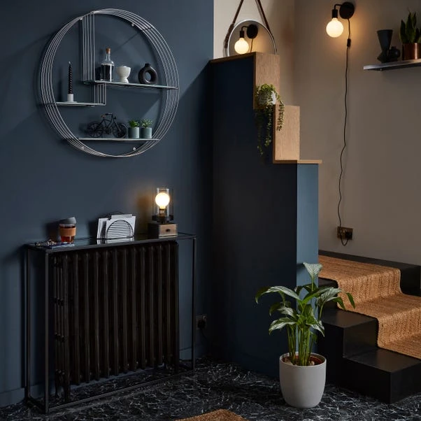 Dunelm Sullivan Black Slim Console Radiator Cover 4 Dunelm Sullivan Black Slim Console Radiator Cover - Image 2